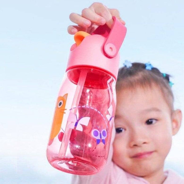 Zoku Kids Flip Straw Bottle - Pink