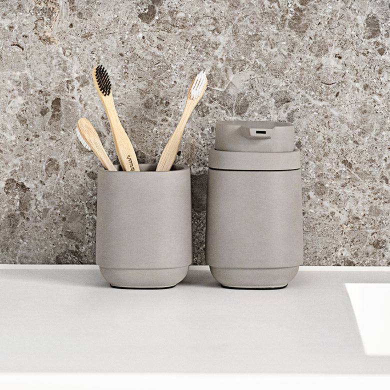 Zone Denmark Time Toothbrush Tumbler - Concrete - Modern Quests
