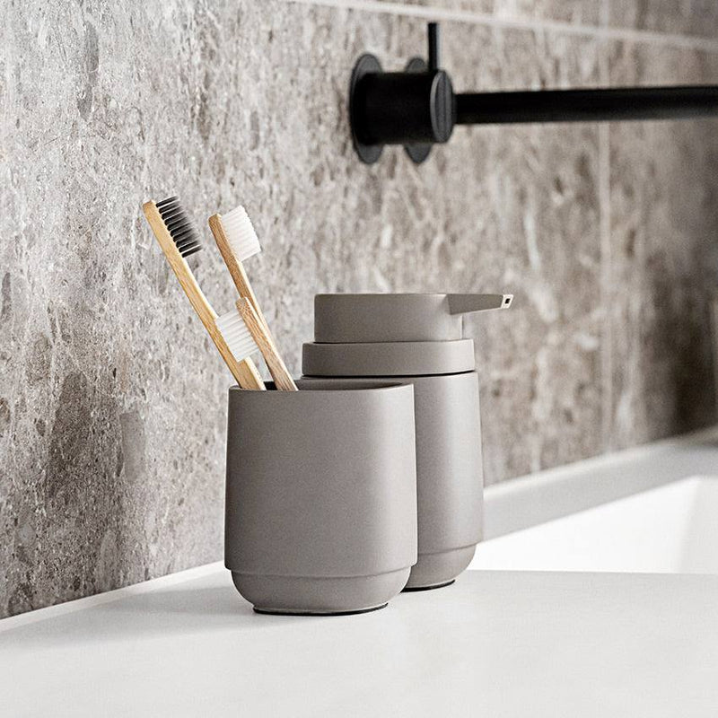 Zone Denmark Time Toothbrush Tumbler - Concrete - Modern Quests